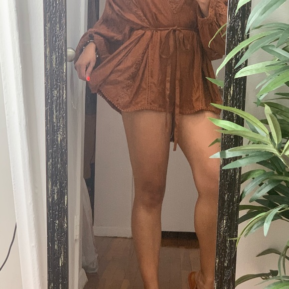 Free People I meant it Crochet knit romper - Picture 4 of 8
